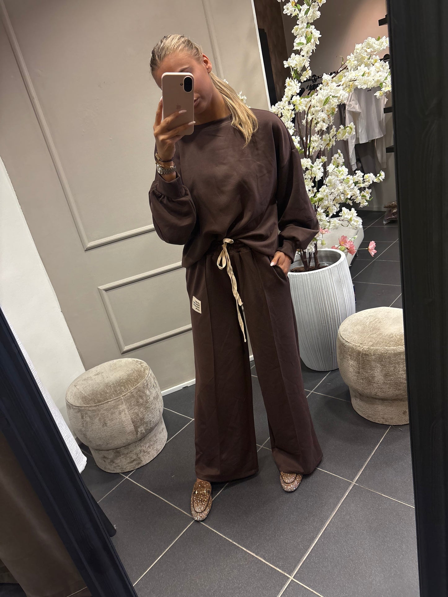 Perfect jogger set widleg - Bruin