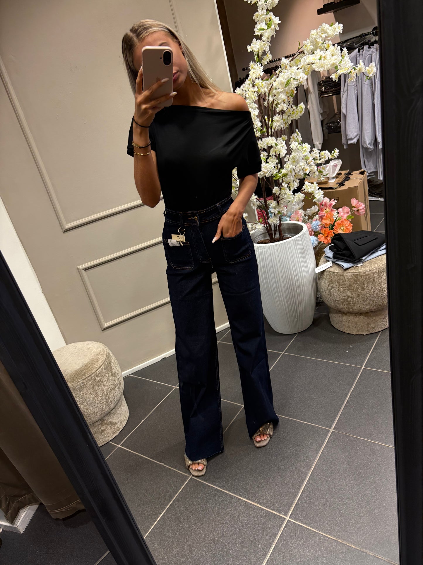 Gina top - Zwart