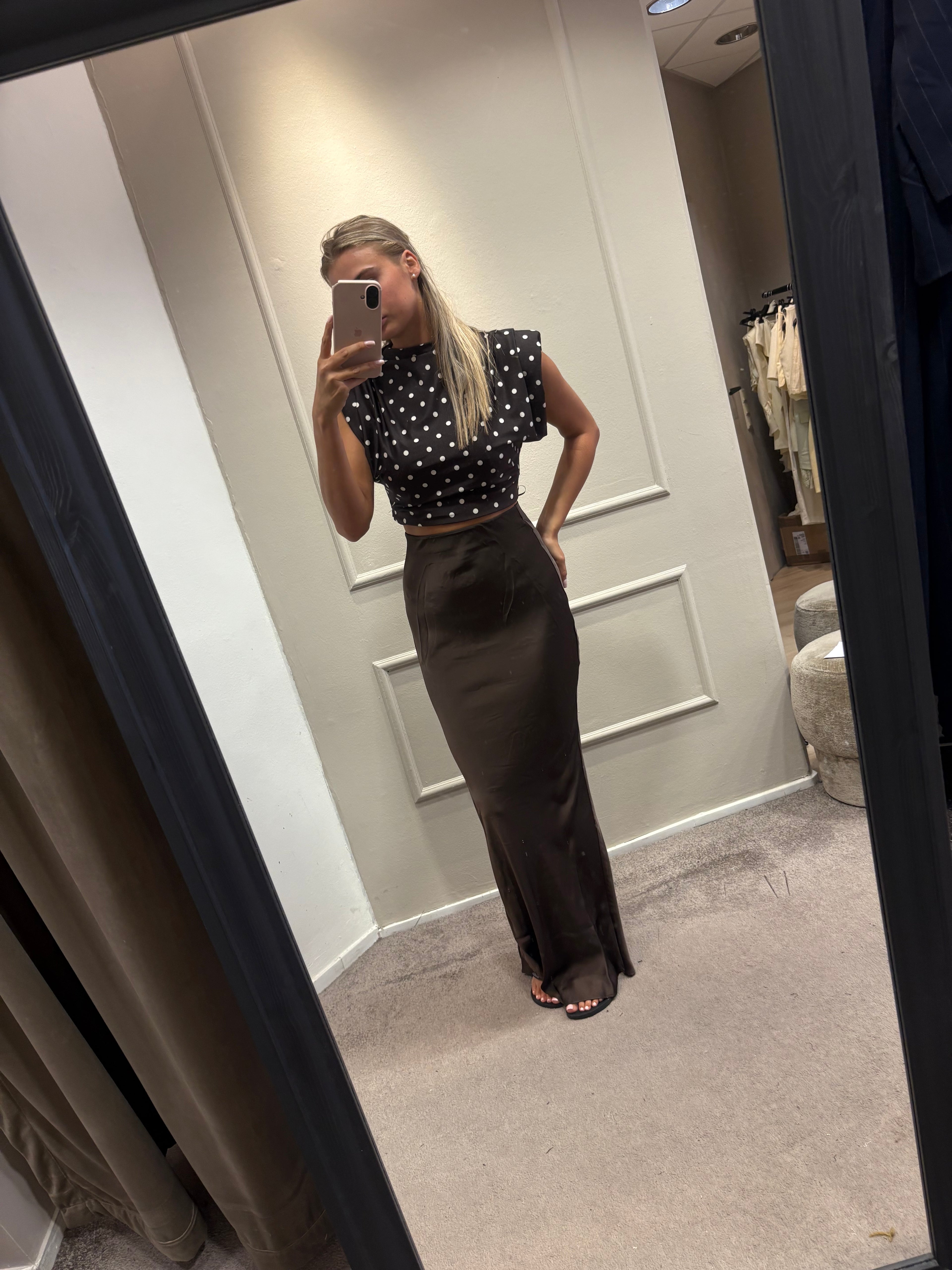 Satin skirt - Bruin