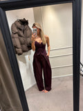 Corset top -Bordeaux