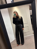 Serna top long - Zwart