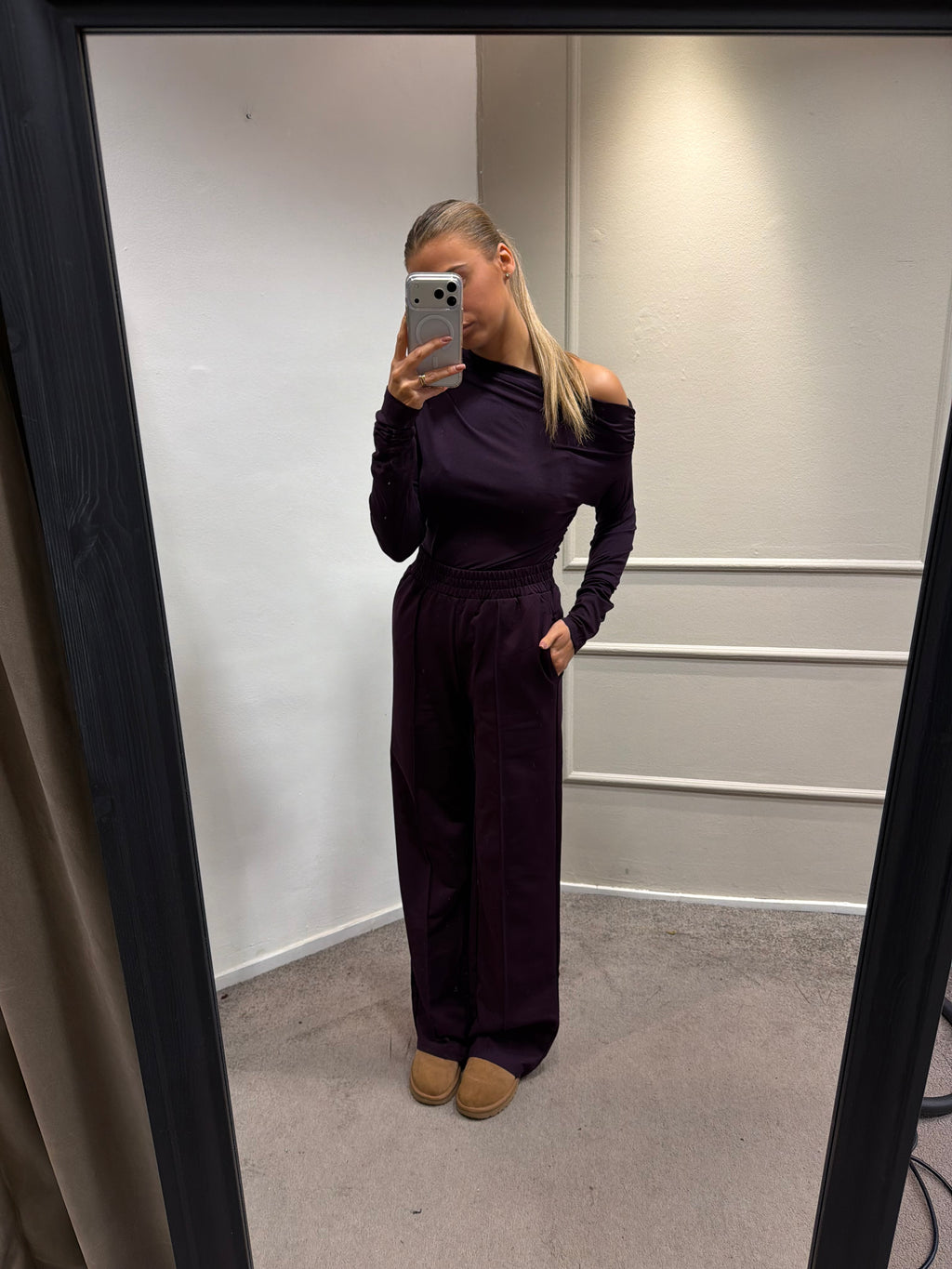 Shoulder top - Aubergine