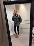 Navy glitter blouse