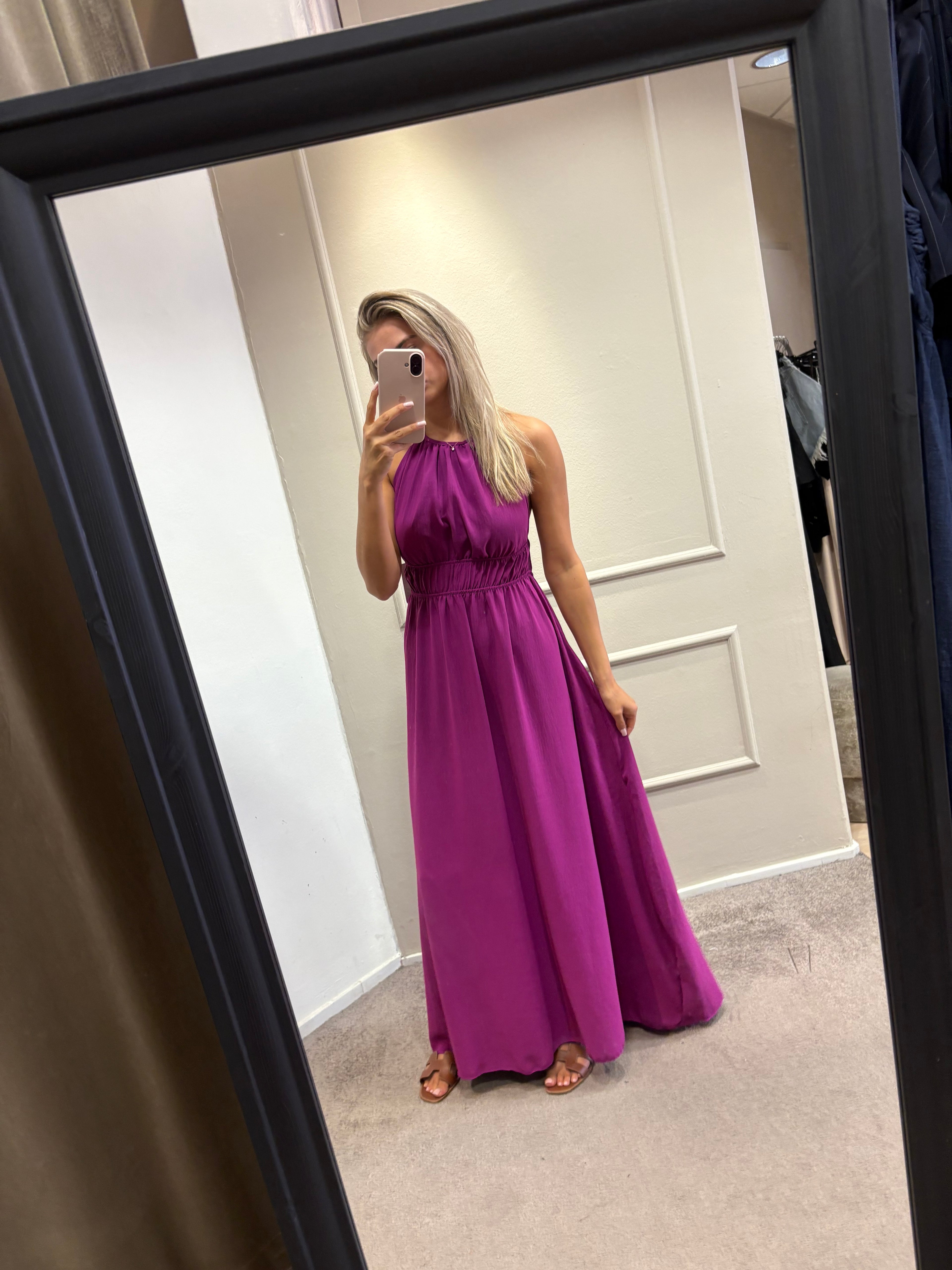 Summer dress long - Fuchsia