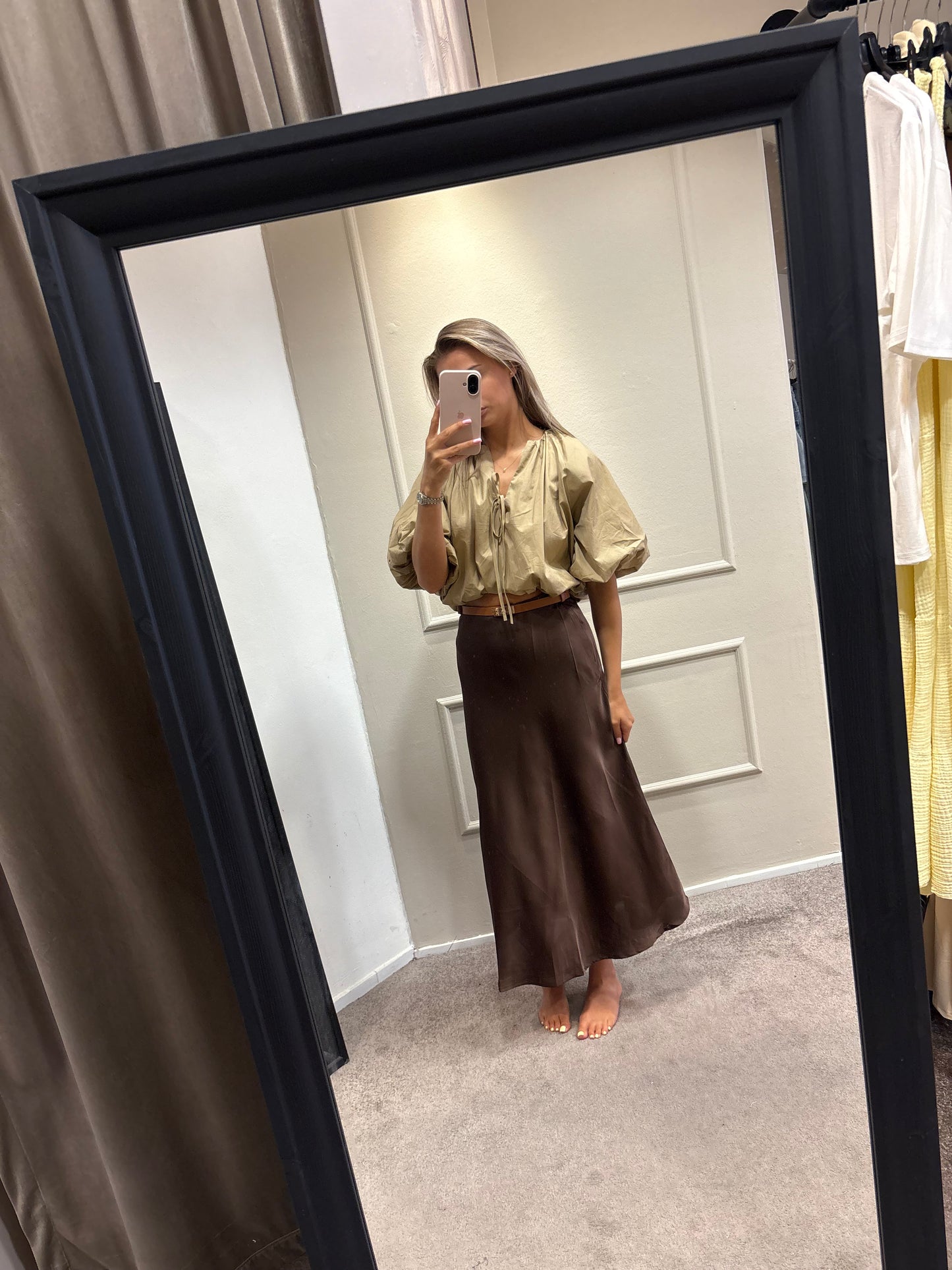 Satin skirt - Bruin