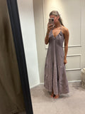 Cotton dress - Taupe