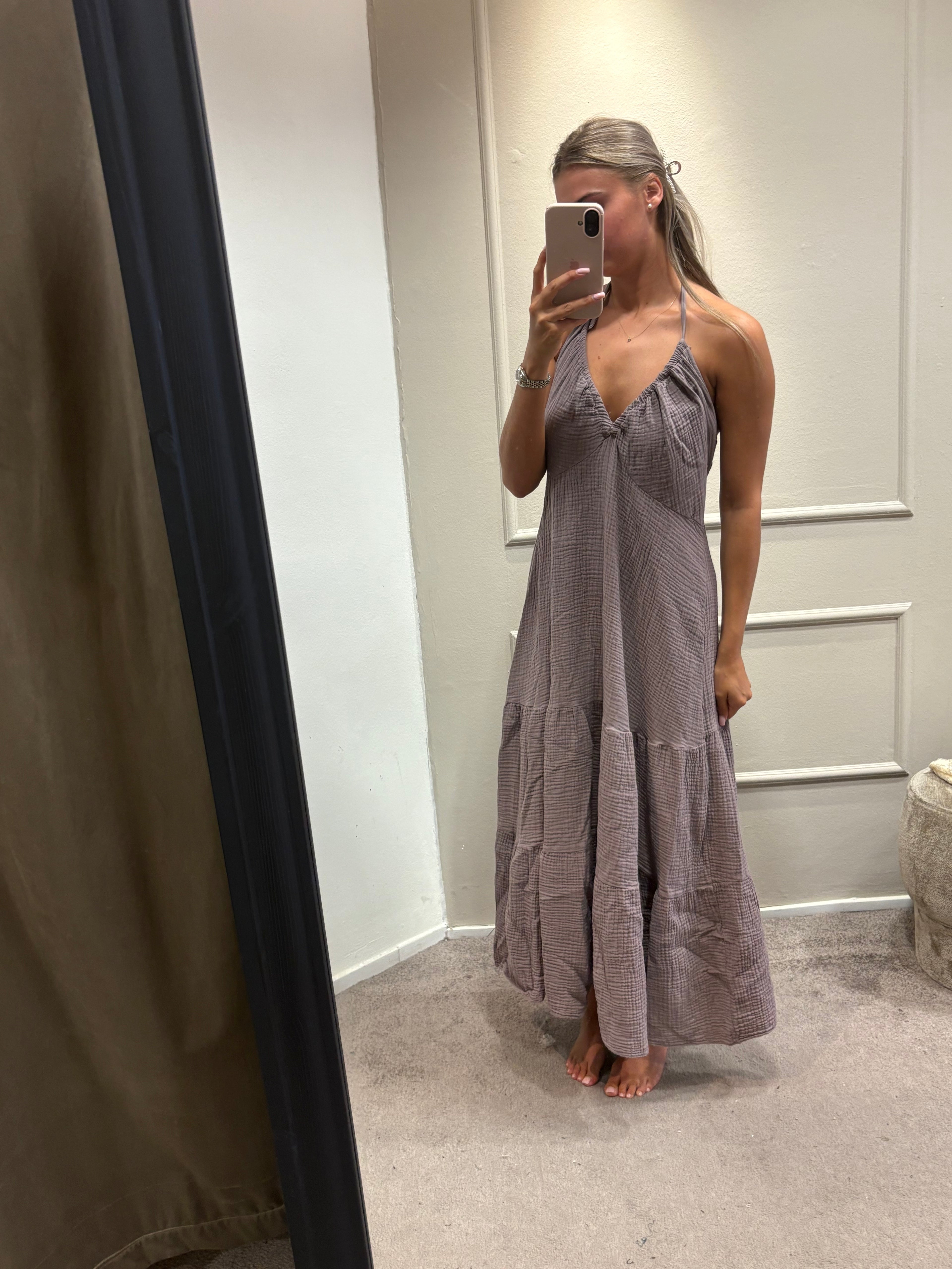 Cotton dress - Taupe