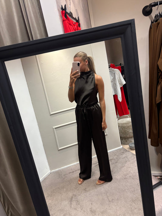 Satin set - Bruin