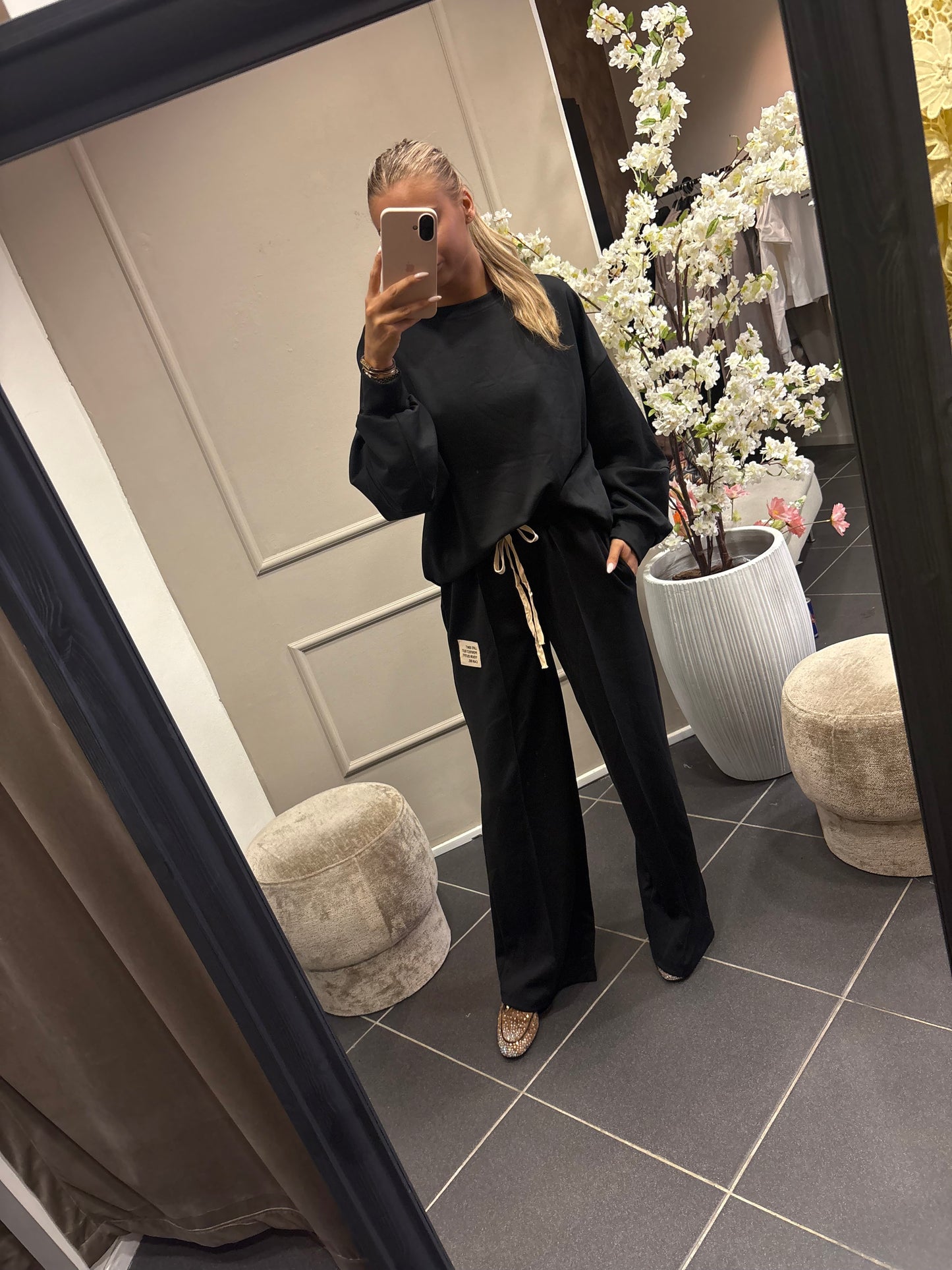 Perfect jogger set widleg - zwart