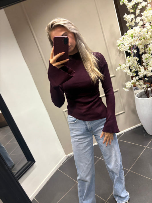 Mich top - aubergine