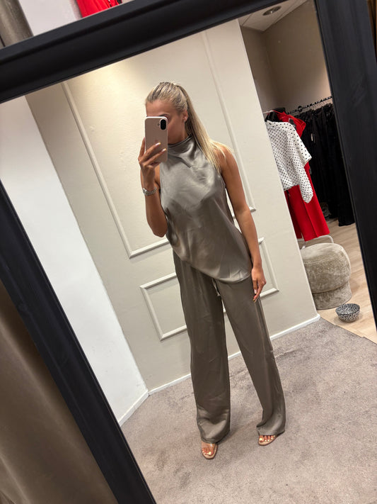 Satin set - Taupe