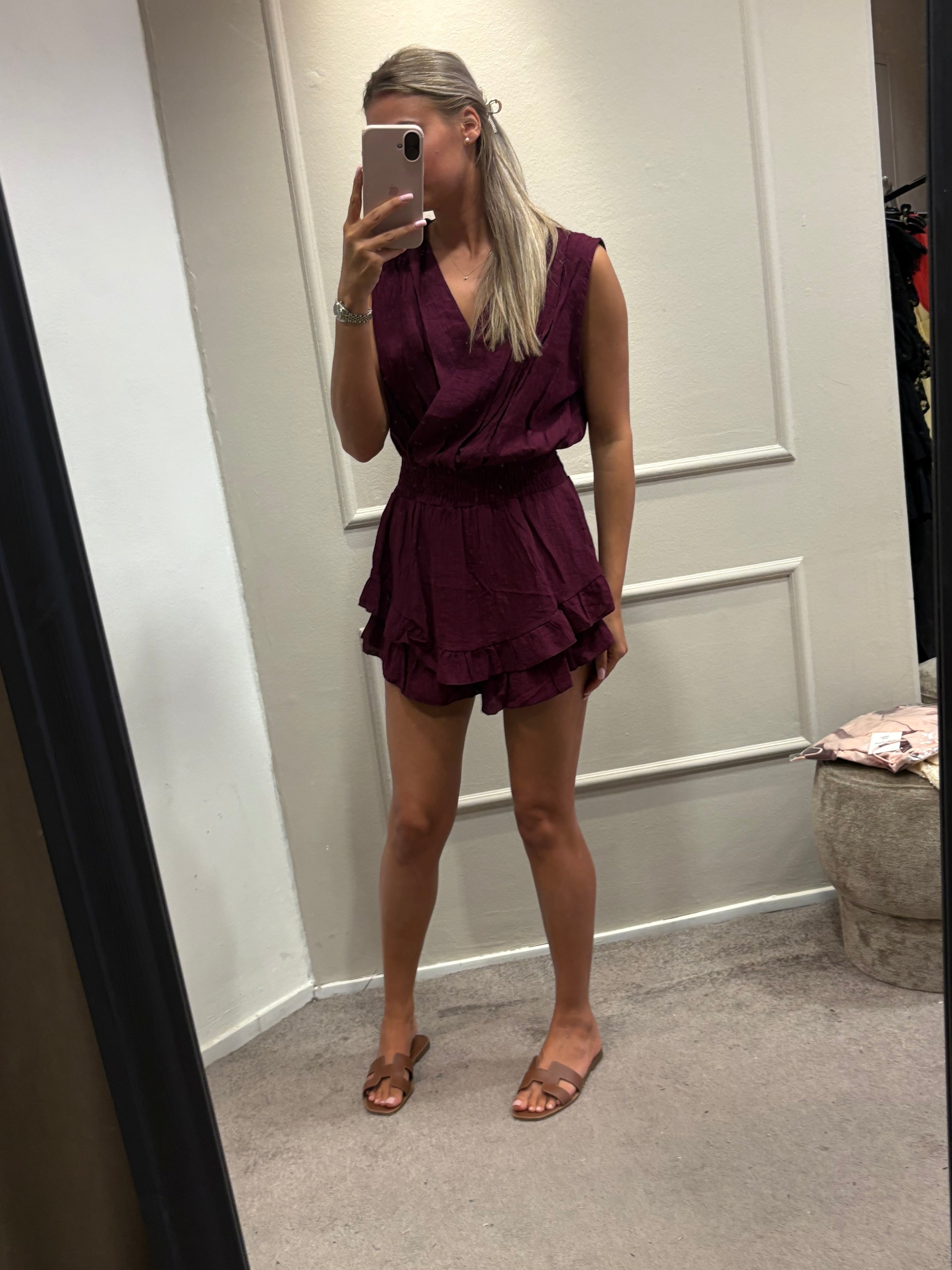 Summer playsuit - Aubergine