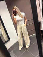 Lace pantalon - crème