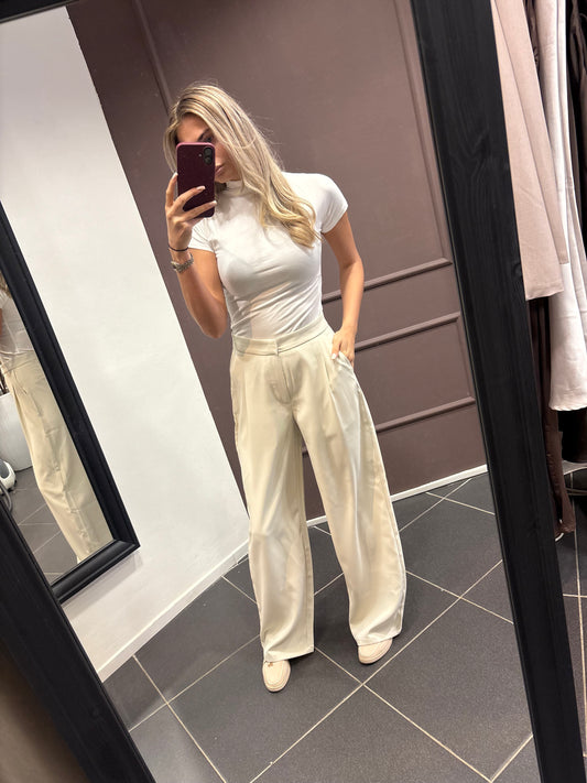 Lace pantalon - crème