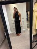 Satin dress - zwart