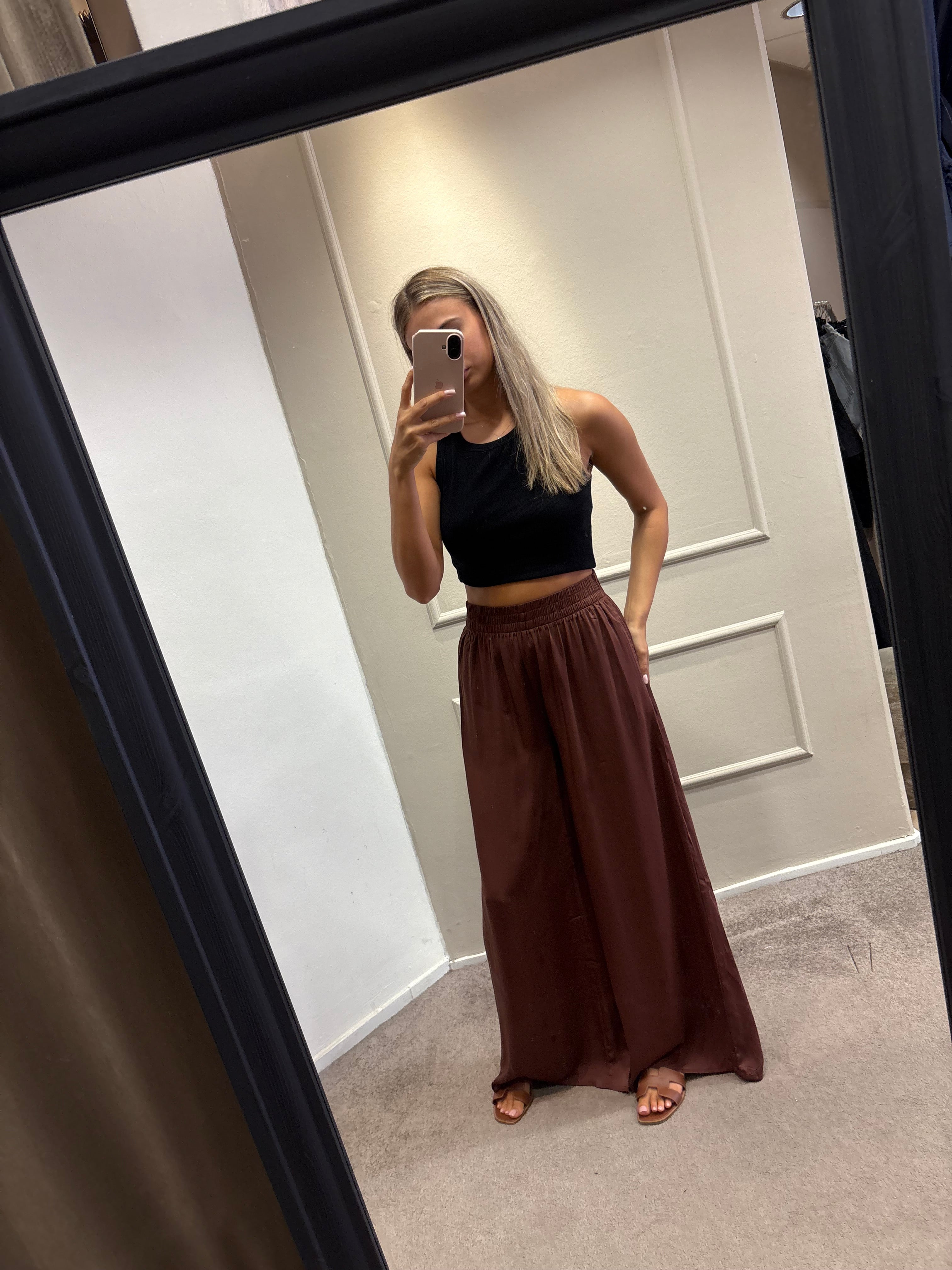Satin pants - Bruin