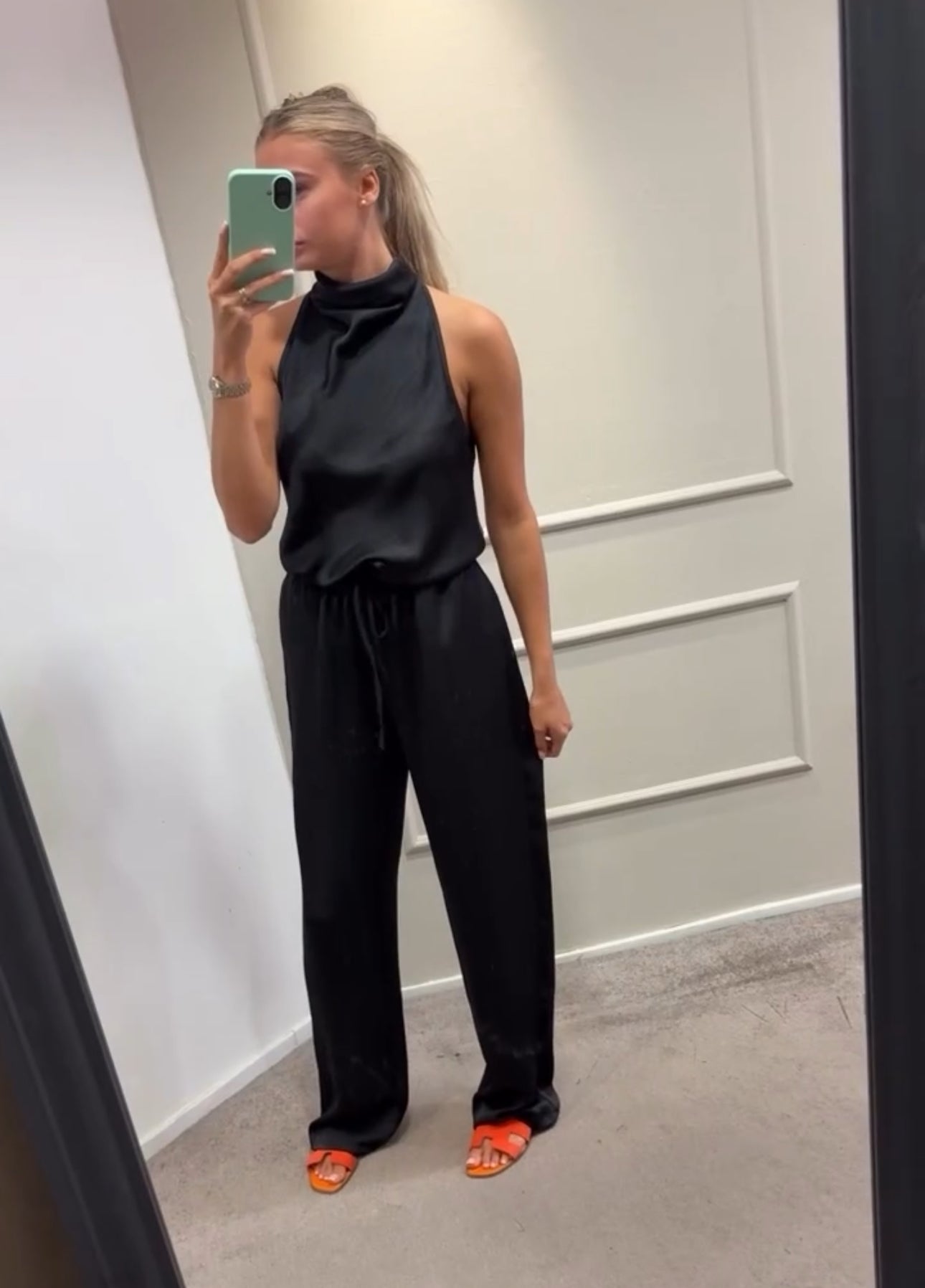 Satin set - Zwart