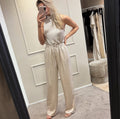 Satin set beige