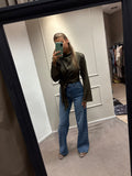 Satin blouse - Groen