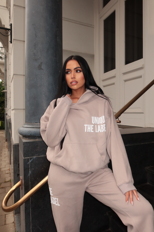 UNIQUE THE LABEL HOODIE ELYANA - MOCHA