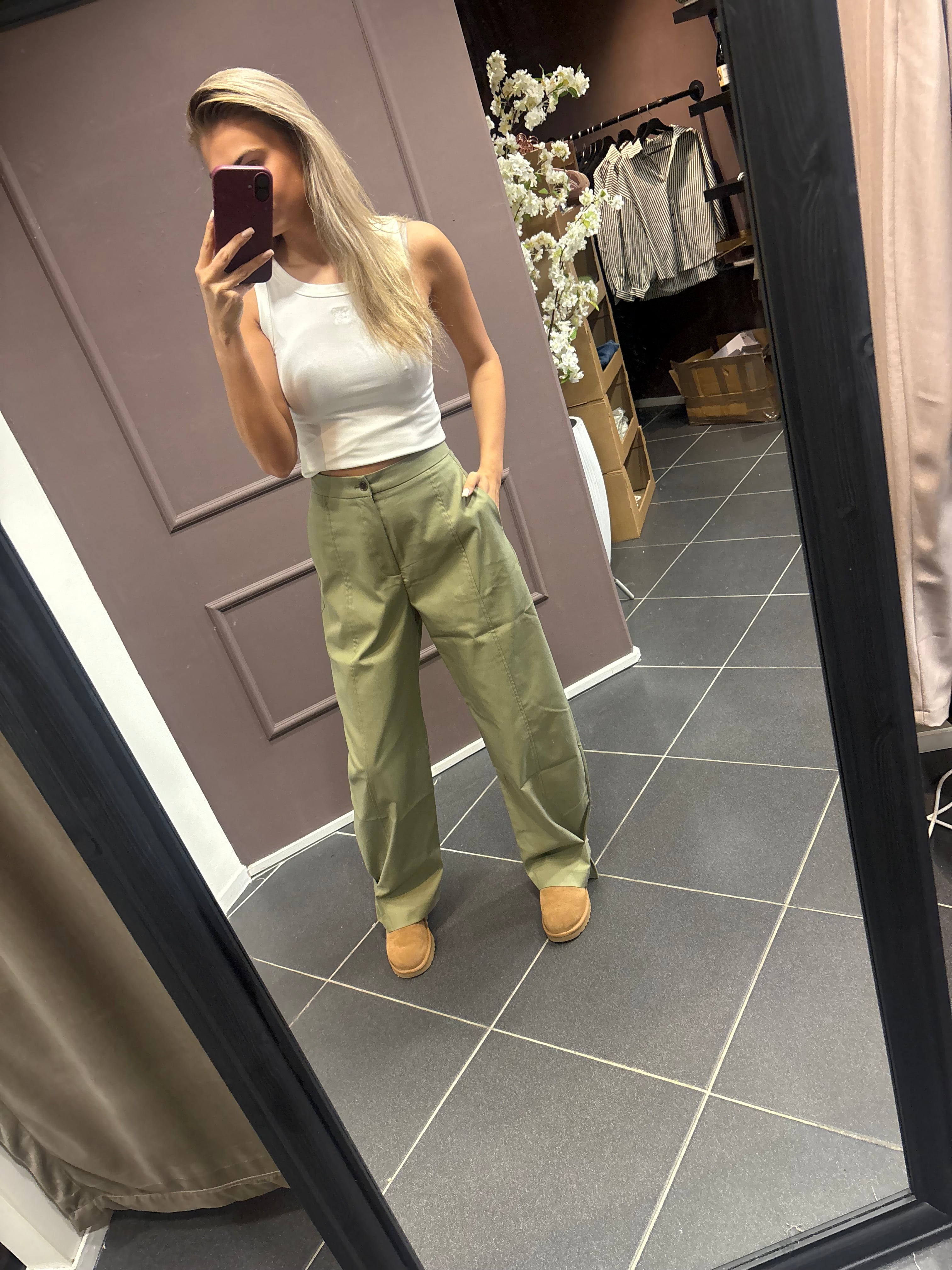 Shania pantalon - Groen