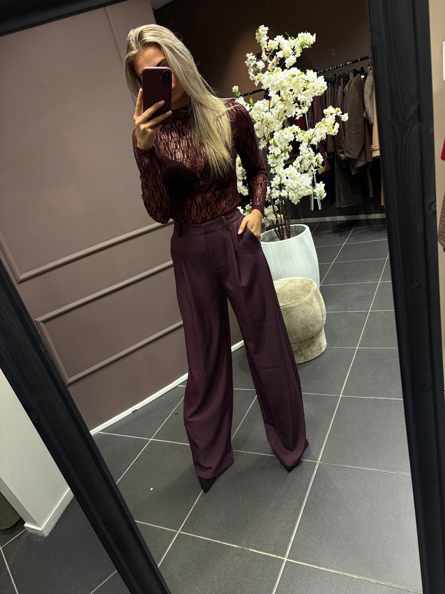 Bo broek - aubergine