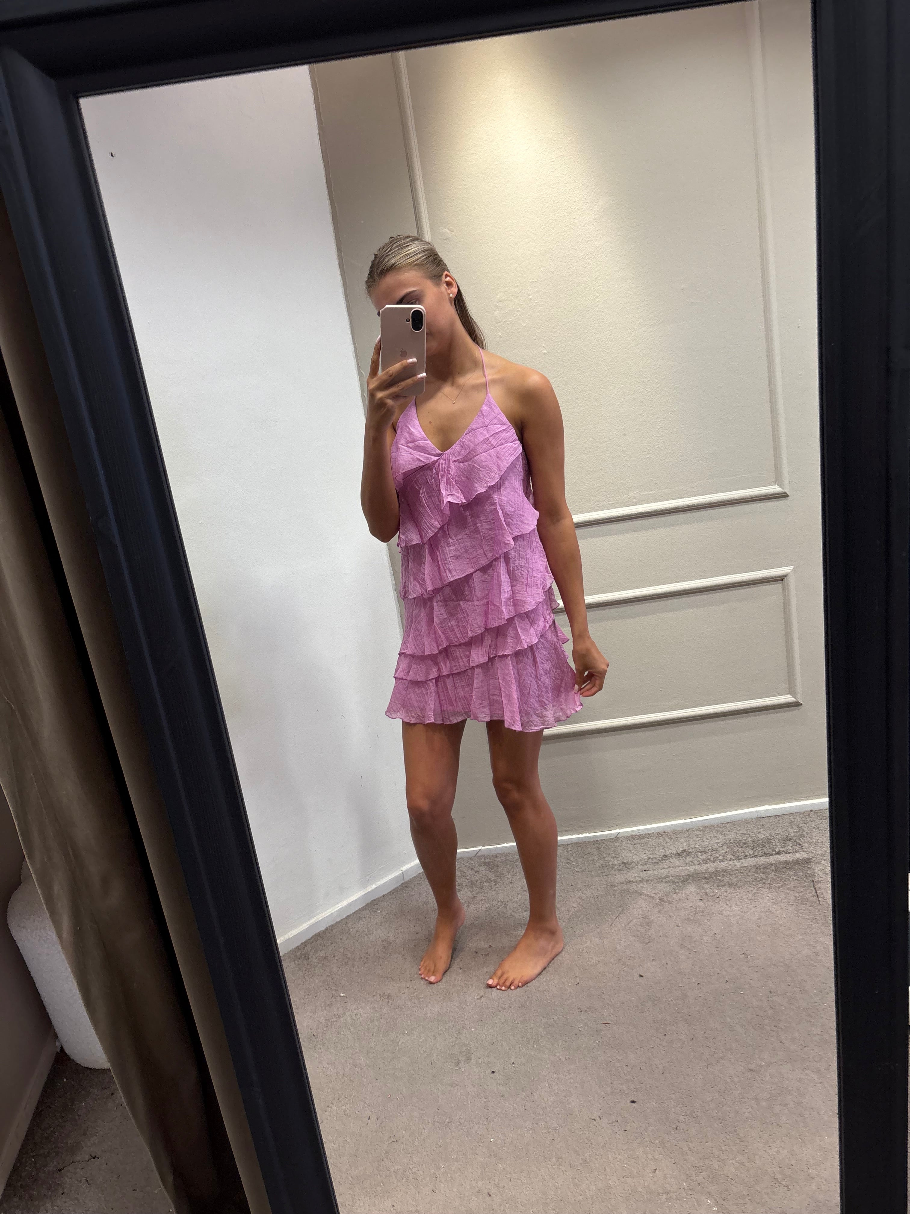 Ruffel dress - Roze