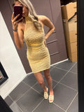 Lace dress - Geel
