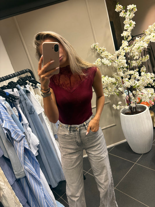 DAISY TOP - BORDEAUX