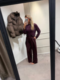 Glitter top - Aubergine