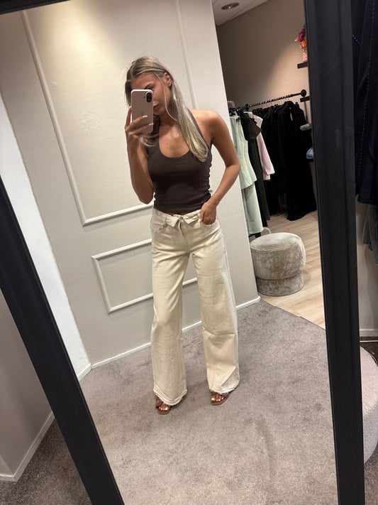 Fold jeans - beige