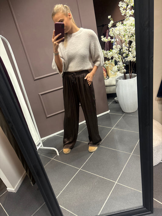Satin Broek - Bruin